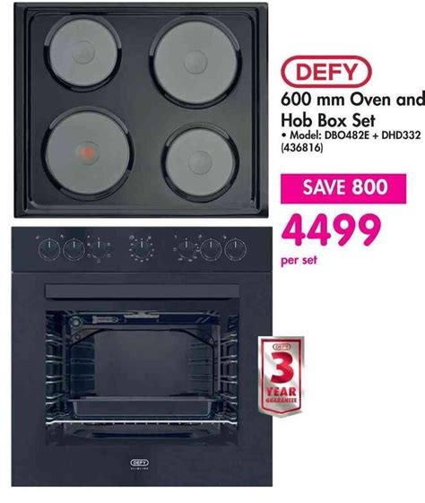 makro defy oven hob set